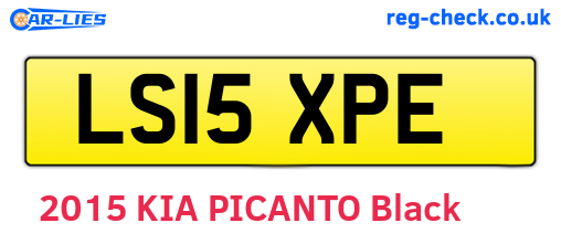 LS15XPE are the vehicle registration plates.