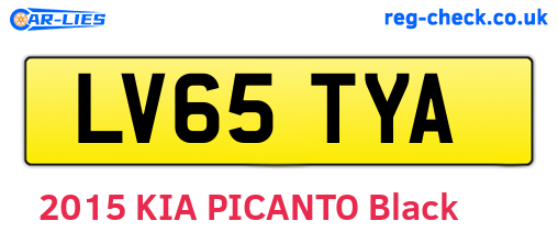 LV65TYA are the vehicle registration plates.