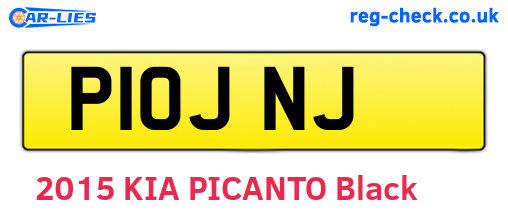 P10JNJ are the vehicle registration plates.