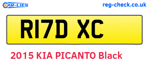 R17DXC are the vehicle registration plates.