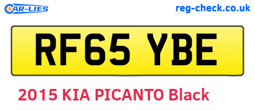 RF65YBE are the vehicle registration plates.