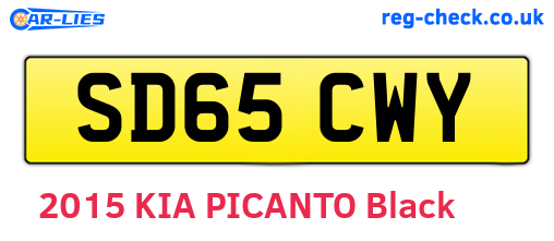 SD65CWY are the vehicle registration plates.