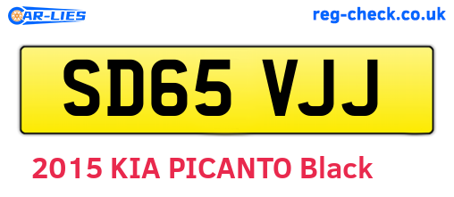 SD65VJJ are the vehicle registration plates.