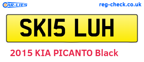 SK15LUH are the vehicle registration plates.