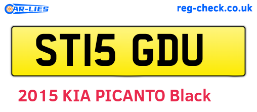 ST15GDU are the vehicle registration plates.