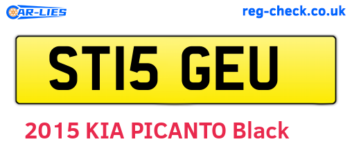 ST15GEU are the vehicle registration plates.