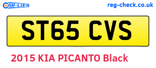 ST65CVS are the vehicle registration plates.