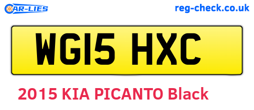 WG15HXC are the vehicle registration plates.
