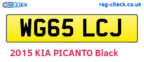 WG65LCJ are the vehicle registration plates.