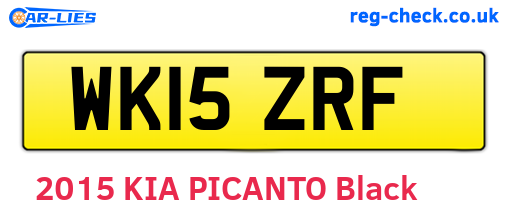 WK15ZRF are the vehicle registration plates.