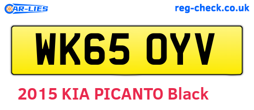 WK65OYV are the vehicle registration plates.