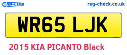 WR65LJK are the vehicle registration plates.