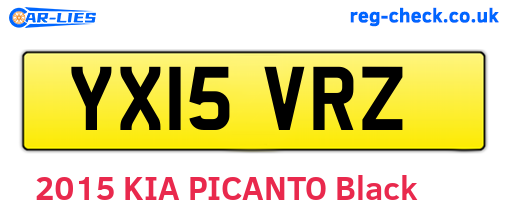 YX15VRZ are the vehicle registration plates.