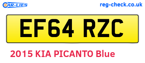 EF64RZC are the vehicle registration plates.