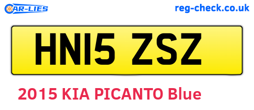 HN15ZSZ are the vehicle registration plates.