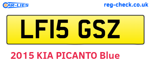 LF15GSZ are the vehicle registration plates.