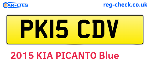 PK15CDV are the vehicle registration plates.