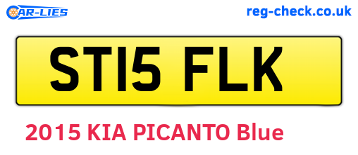ST15FLK are the vehicle registration plates.