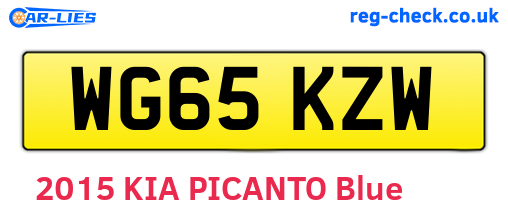 WG65KZW are the vehicle registration plates.