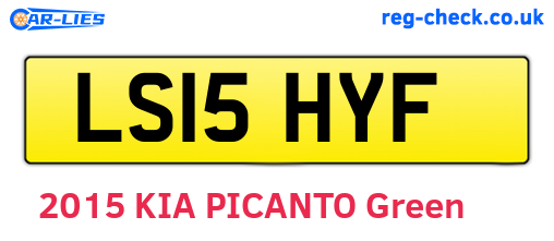 LS15HYF are the vehicle registration plates.