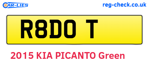 R8DOT are the vehicle registration plates.