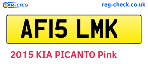 AF15LMK are the vehicle registration plates.