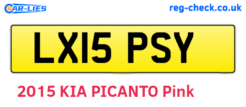 LX15PSY are the vehicle registration plates.