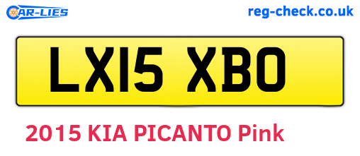 LX15XBO are the vehicle registration plates.