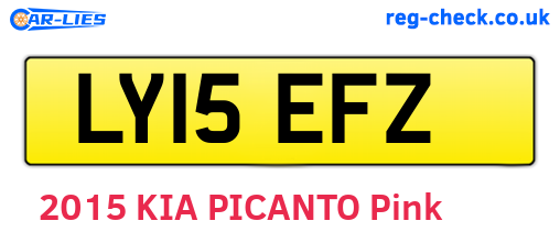 LY15EFZ are the vehicle registration plates.