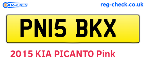 PN15BKX are the vehicle registration plates.