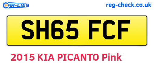 SH65FCF are the vehicle registration plates.