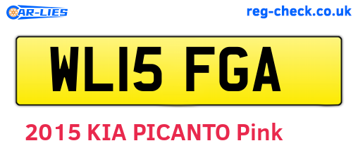 WL15FGA are the vehicle registration plates.