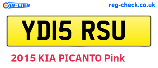 YD15RSU are the vehicle registration plates.
