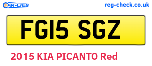 FG15SGZ are the vehicle registration plates.