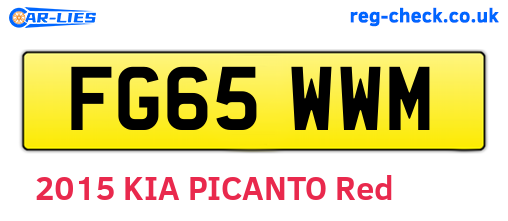 FG65WWM are the vehicle registration plates.