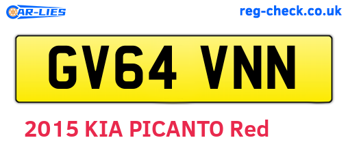 GV64VNN are the vehicle registration plates.