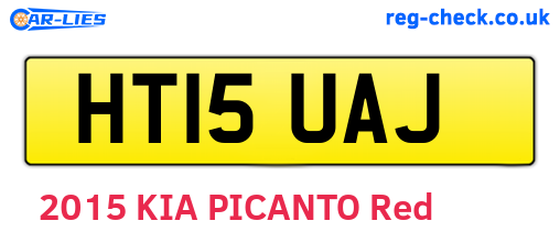 HT15UAJ are the vehicle registration plates.