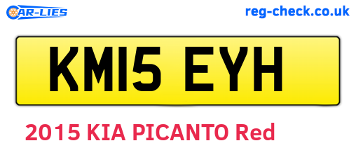 KM15EYH are the vehicle registration plates.