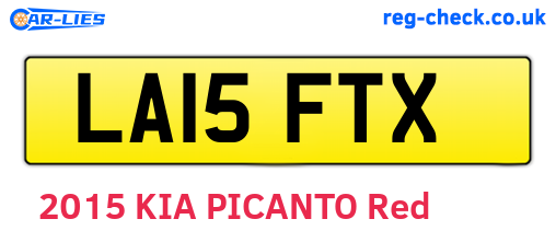 LA15FTX are the vehicle registration plates.