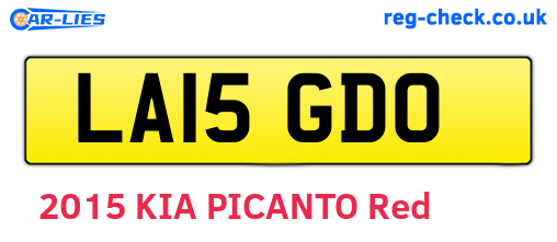 LA15GDO are the vehicle registration plates.