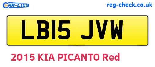 LB15JVW are the vehicle registration plates.