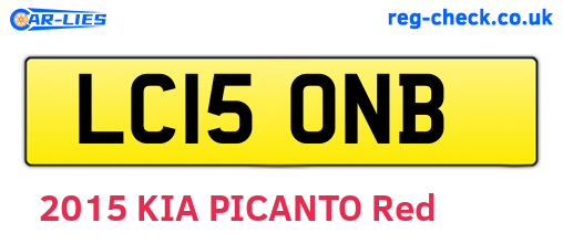 LC15ONB are the vehicle registration plates.