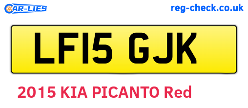 LF15GJK are the vehicle registration plates.