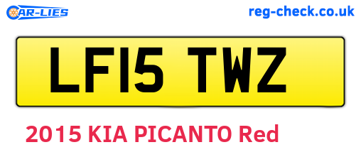 LF15TWZ are the vehicle registration plates.