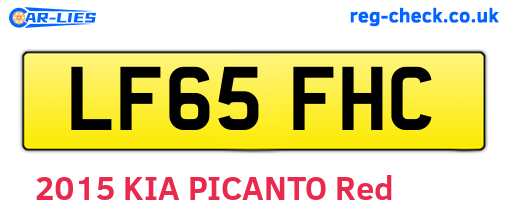 LF65FHC are the vehicle registration plates.