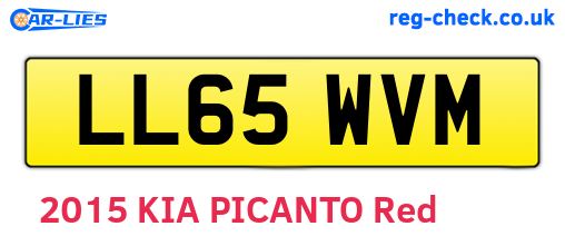 LL65WVM are the vehicle registration plates.