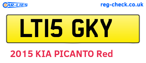 LT15GKY are the vehicle registration plates.