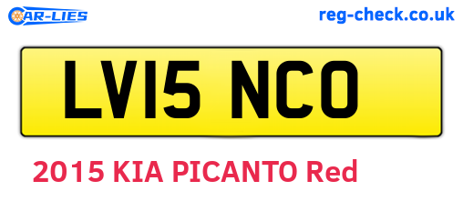 LV15NCO are the vehicle registration plates.