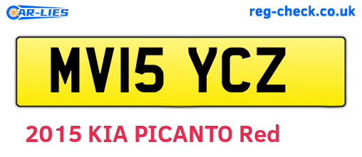 MV15YCZ are the vehicle registration plates.