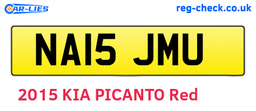 NA15JMU are the vehicle registration plates.